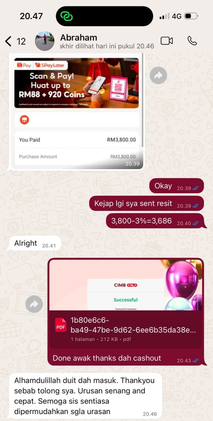 Testimoni transaksi 1